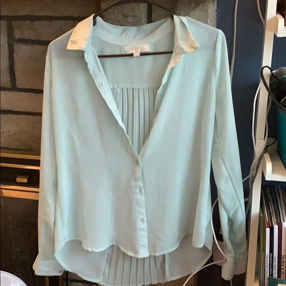 Olive & Oak pale sea foam blouse from Nordstrom